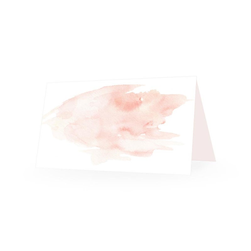 Hadley Designs 25 Pink Tent Table Place Cards for Wedding, Thanksgiving Holiday, Easter Catering Signs Paper, Name Escort Cards for Kids, Folded Seat Assignment Setting Label - Image 1